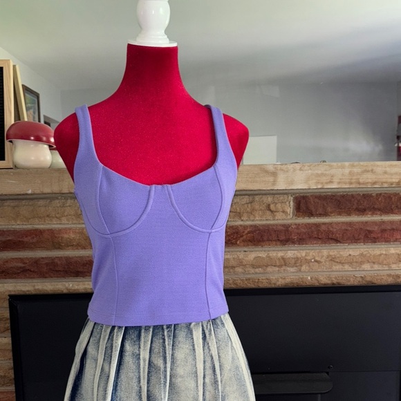 Zara Purple Crop Top - Picture 1 of 7